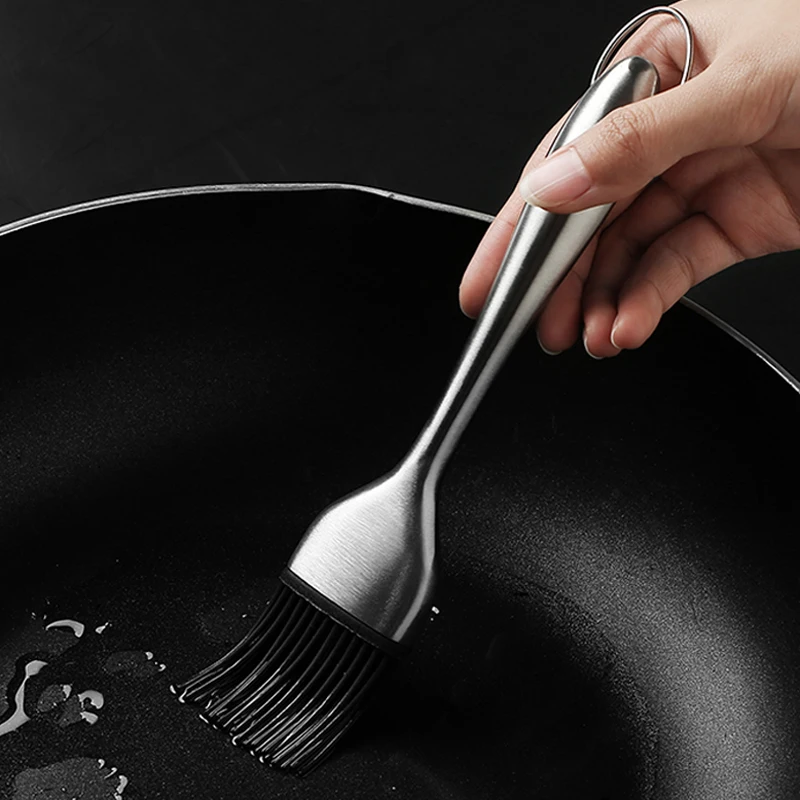 2Pcs BBQ Tongs Basting Brush Set Silicone Oil Brush Kitchen Tongs BBQ Grill Food Tongs Barbecue Tongs Oil Sauce Brush BBQ Tools (3)