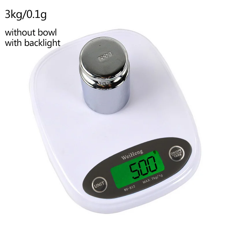 7 кг/3 кг 0,1/1 г кухонные мини-весы 3 стиля высокой точности ЖК-дисплей цифровой Дисплей весы в граммах весы для Еда ювелирные изделия Кухня - Цвет: 3kg-0.1g backlight