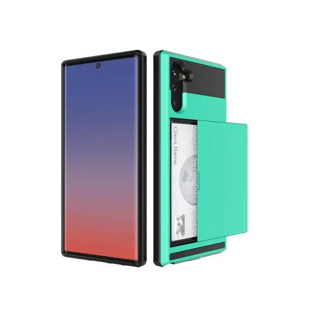 Чехол с отделением для карт для samsung Galaxy Note10+ 5 г Примечание 10 9 8 S10 S9 S8 плюс S10 5G S10E для samsung Note10 S7 S6 край A7 A5 - Цвет: Mint Green
