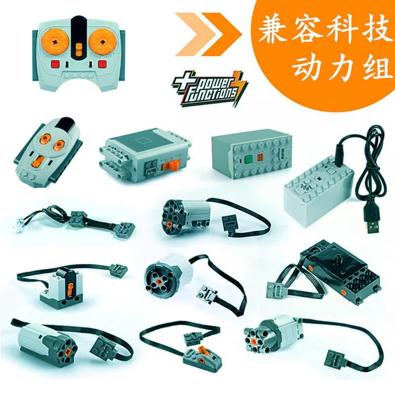 

Technic parts compatible Power Functions Tool Servo Blocks City Electric Car Motor PF Model Sets Building Kits