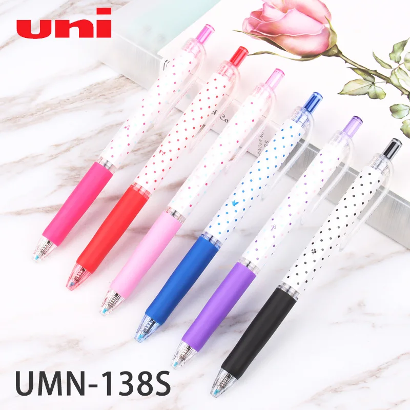 1pc Japan UNI Water Pen UMN-138S Press Color Gel Pen Signature Pen 0.38mm Student Writing Supplies new tombow ab t japan 4 10 12set double head markers art soft brush pen water marker pen painting drawing writing art supplies