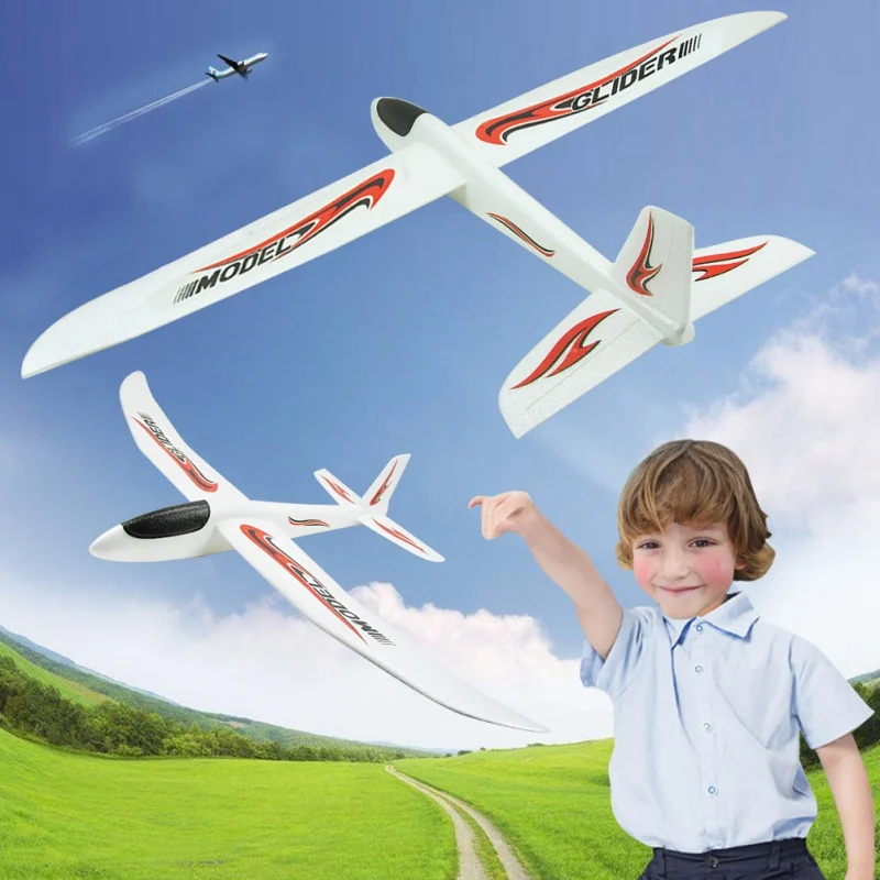 

99cm Throwing Glider Inertia Plane Foam Aircraft Toy Hand Launch Airplane Outdoor Sports Toy For Kids Playings 2019