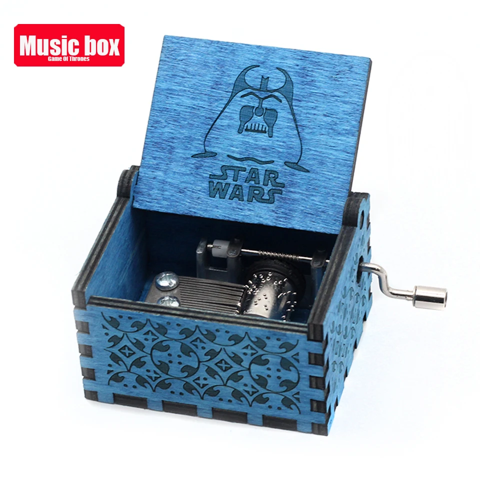 Star Wars Лидер продаж деревянная ручка музыкальная шкатулка игра трон Пираты Кариб Звездные войны замок Inthe Sky Рождественский подарок - Цвет: Star Wars
