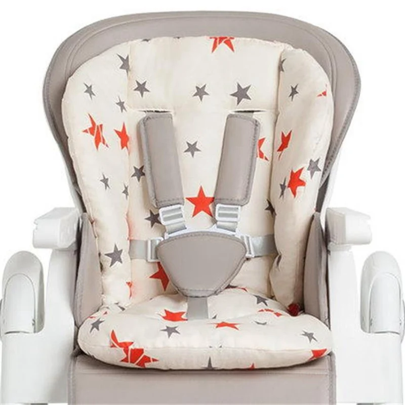 Универсальная детская коляска с милым рисунком звезды, подушка для стульев, подушка для сиденья из хлопка, коврик для тележки, матраца, коврик для кормления, защита для стула