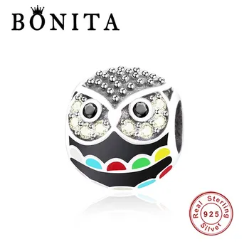 

Original 925 Sterling Silver Owl Dangle Charm Fit Original Pandora Charms Bracelet Necklace Beads Berloque DIY Jewelry Making