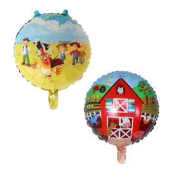 

10pcs dairy farm Giraffe Air Balloon Kids Gift Birthday Party Animal Cow Theme Pet Large Toys dream rangeland la granja zenon