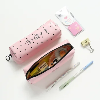 

XGZ 3pcs Fresh Octagonal Printed Pencil Case Pink Black PU Waterproof Material Network Explosion Student Stationery Storage Bag