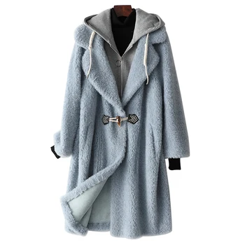 

Real Fur Coat Wool Jacket Autumn Winter Coat Women Clothes 2020 Korean Vintage Sheep Shearling Women Tops Abrigo Mujer ZT3581