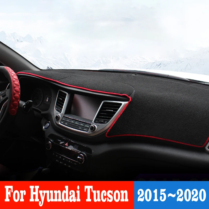 

For Hyundai Tucson 2015-2016 2017 2018 2019 2020 Dashboard Cover Mat Pad Dashmat Dash Sunshade Instrument Carpet Car Accessories