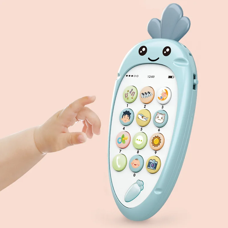 Электронная игрушка мультфильм телефон детский мобильный телефон Обучающие игрушки музыка ребенок младенец Прорезыватель телефон