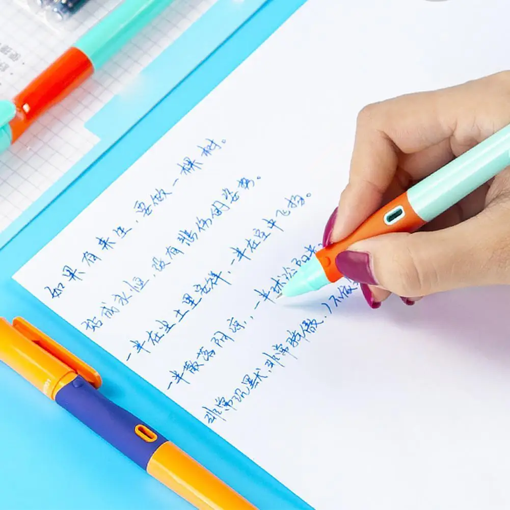 

New Erasable Blue Black Fountain Pen Ink Cartridge EF Writing Stationery Pen Practice Nib Set School Supplies Ink For Stude U5B2