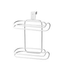 Высокое качество 2 слоя Нержавеющая сталь рулон Бумага держатель Органайзер для подвесного тренинга Ванная комната туалет сиденье Полотенца полка Кухня стеллаж для хранения двери