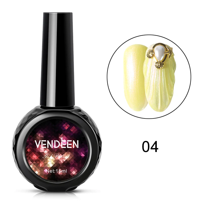 Newly Nail Polish Shell Mermaid Paint Sweet Nails Art Glitter Refreshing Nails Polish CLA88
