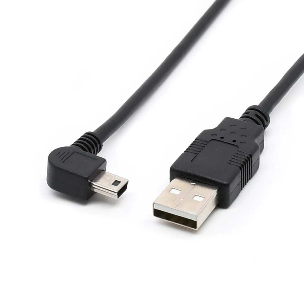 50 см MINI USB кабель для передачи данных 90 градусов угловой B male к 2 0 Male Кабель и