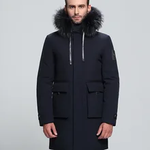 Новое поступление, брендовый мужской пуховик, зимнее пальто, натуральный мех, с капюшоном, утолщенная, теплая, Мужская парка, для бега, спортивный костюм, повседневная верхняя одежда