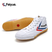 Высокие парусиновые туфли Feiyue дышащие кроссовки Tai Chi обувь кунг-фу Единоборства тхэквондо парусиновая обувь для ушу высокие мужские туфли на плоской подошве