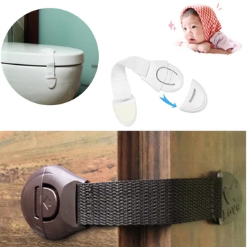 

5pcs/set Safety Cloth Belt Lock Protection Door Lock Cabinet Wardrobe Refrigerator Safe For Kid Child Baby Drawer Security