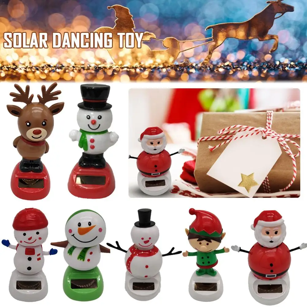 

New Popular Powered Dancing Animal Swinging Dancer Decor Snowman Christmas Solar Solar Energy Automatic Swing Sun Flower