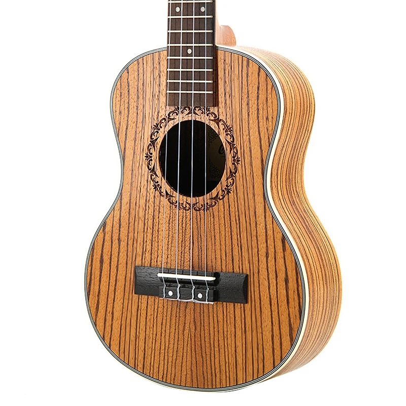 Акустический тенор Гавайские гитары укулеле Набор 26 дюймов Zebrawood Wood Ukelele 4 струны Гавайская гитара; музыкальные инструменты
