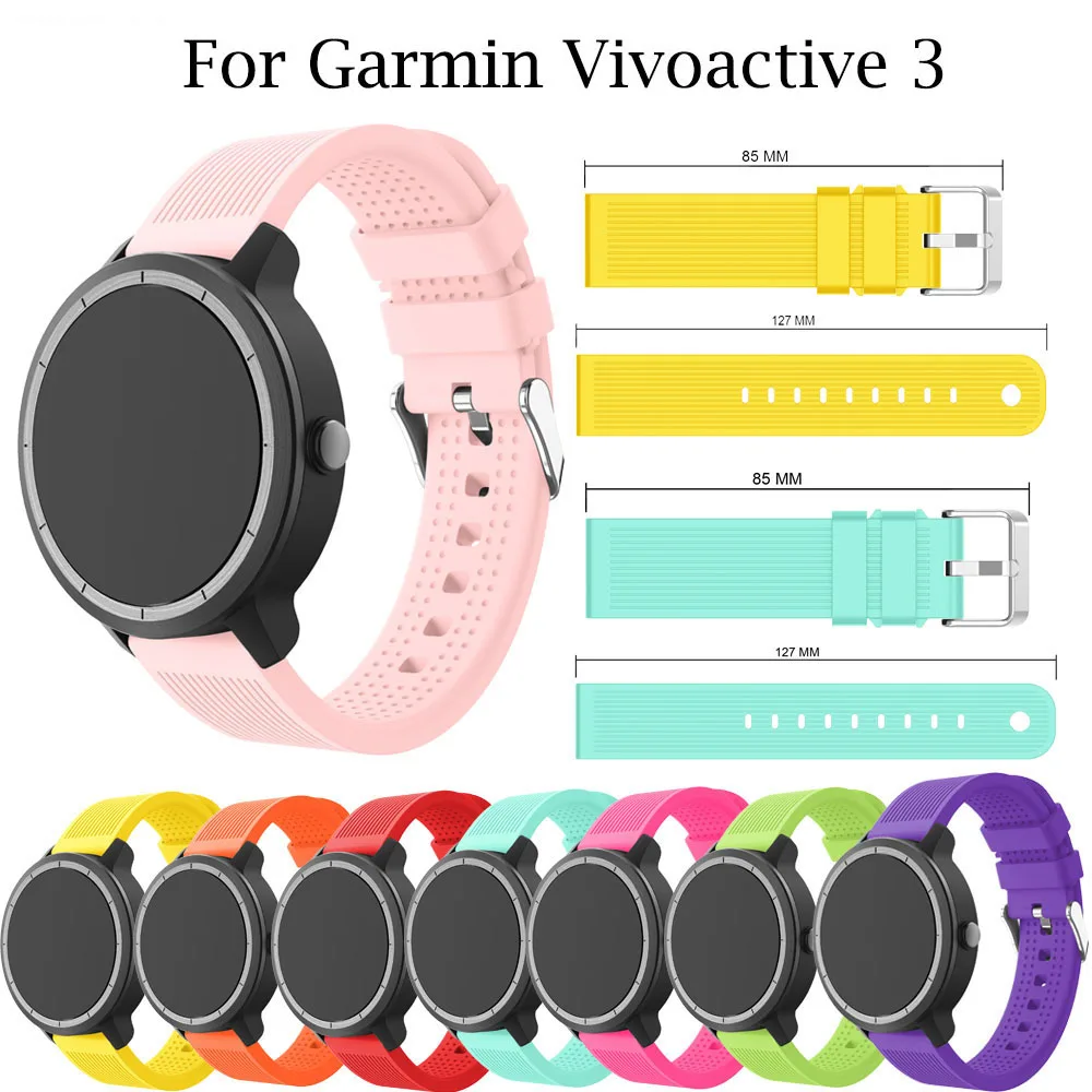 

Colorful Soft Silicone Replacement Strap for Garmin Vivoactive3 Vivomove HR Smart wristband for Garmin Vivoactive 3 Watch band