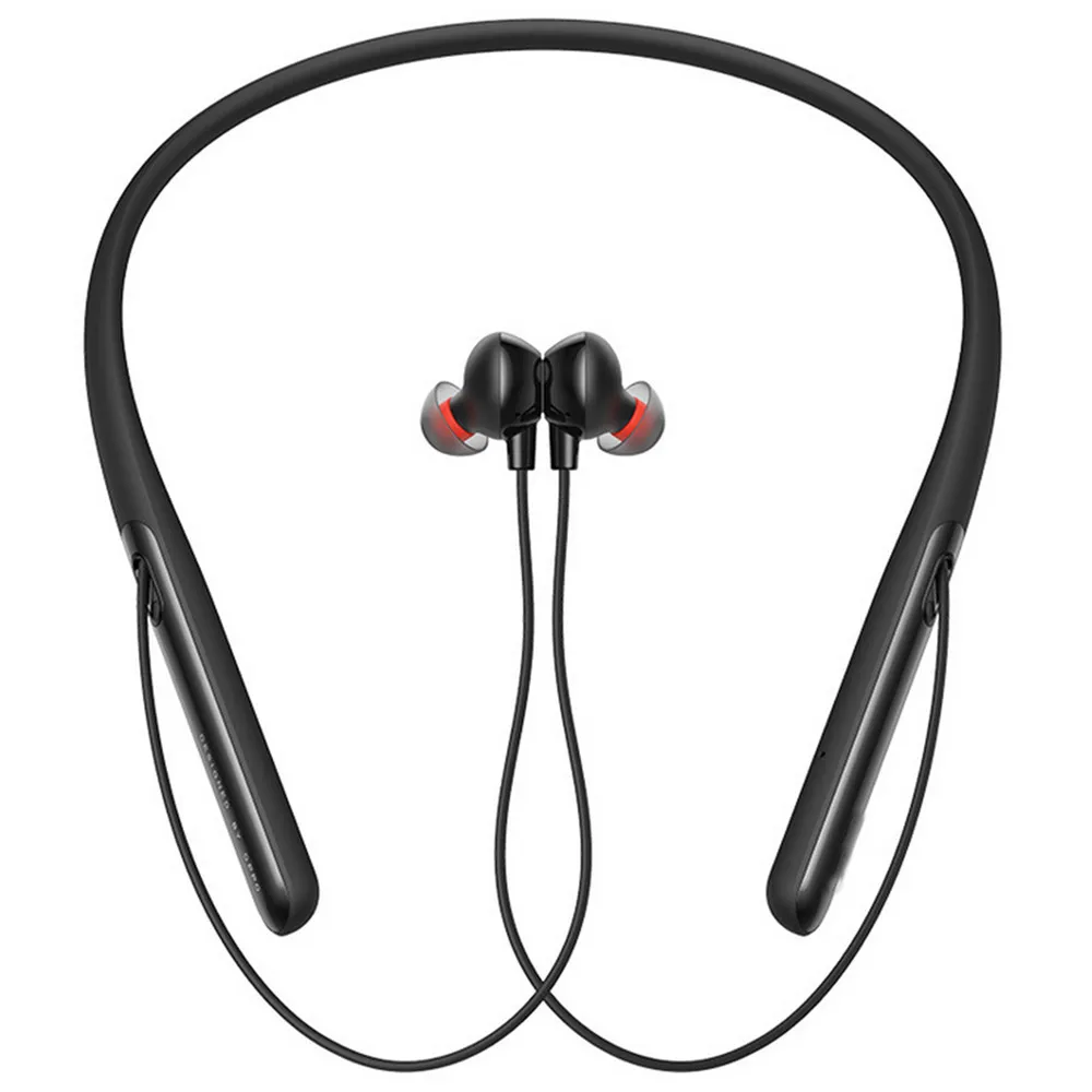 Беспроводной Шум снижение наушники Bluetooth стерео гарнитура с шейным подвесные наушники для OPPO Enco Q1 гарнитура спортивные игры - Цвет: Черный