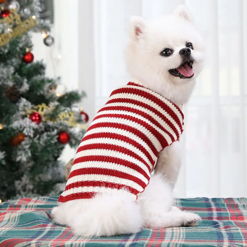크리스마스 애완견 옷 겨울 따뜻한 강아지 개 고양이 스웨터 요크 시추 풀오버 작은 애완 동물 강아지 의류, 애완 동물 용품