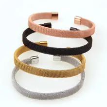 Модного серебристого цвета Проволока из нержавеющей стали браслеты манжетного типа браслет обувь для мужчин и женщин; свадебный браслет для вечеринки роскошные фирменные ювелирные изделия подарок партии