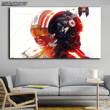 

Star Wars Poster Canvas Art Painting on Hoom Decor Poster Prints Movie Picture for Science Film Decor Wall Art Canvas Cuadros