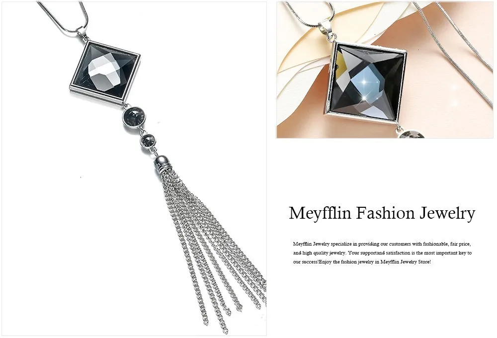 Meyfflin Collier Femme женское длинное ожерелье модное геометрическое ожерелье цепочка с кисточками цепочка для свитера Bijoux Colar