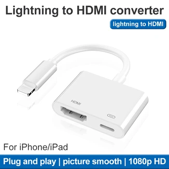 

1080P HDMI Cable For Lighting Male To HDMI Female Cable HD AV Adapter Cable Support for IPad Ipod IPhone IOS