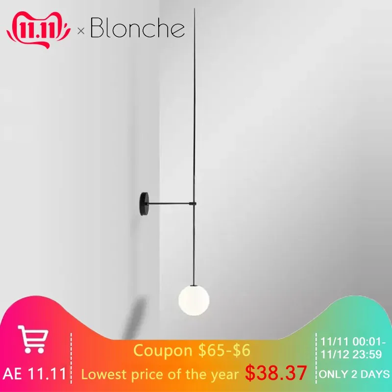 Preise Post Moderne Linie Wand Lampe Minimalismus Nordic Glas Ball Led Wand Leuchte Leuchten Bad Nacht Spiegel Lichter Loft Decor