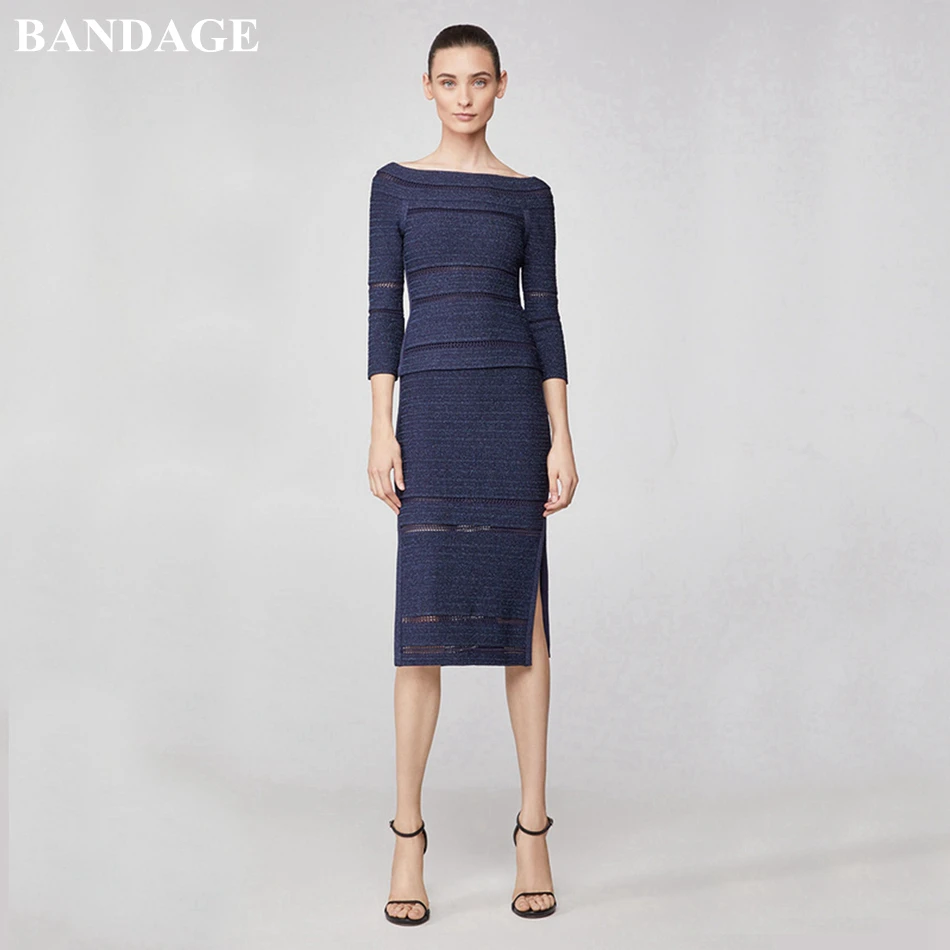 navy blue skirt and black top