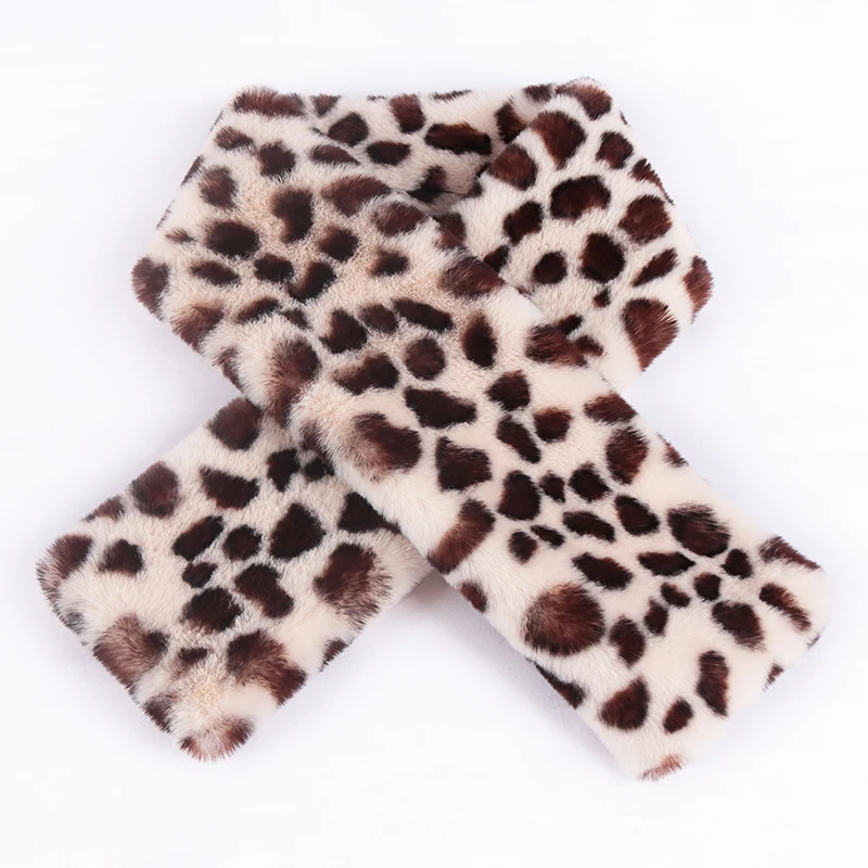 Женская зимняя и осенняя шаль воротник из искусственного меха теплая накидка на