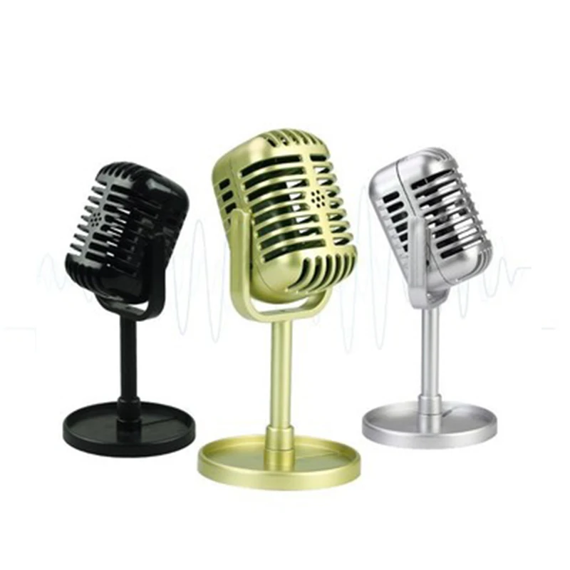 headset with mic Simulation props mic Classic Retro Dynamic retro microphone Universal vintage microphone Stand for Live Performance Recording podcast microphone Microphones