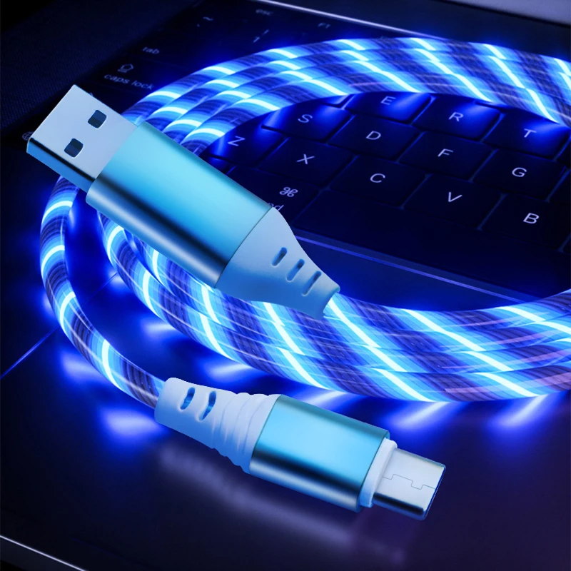 Usb кабель для зарядки телефона 1 м светодиодный светильник зарядный шнур быстрой