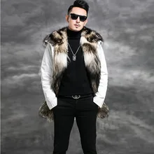 Пальто с натуральным мехом, зимняя куртка, Мужская парка с подкладкой из натурального кроличьего меха, Мужская теплая куртка с меховым воротником большого волка, парки размера плюс, 5xl, MY1798