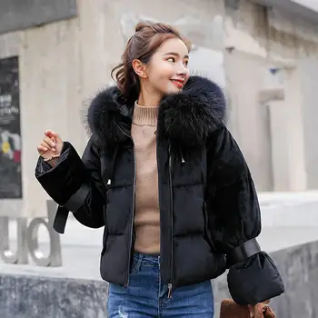 

Winter Jacket Women Parkas Coat Loose Warm Down Cotton Coat Female Thicken Casual Long Sleeve Women Winter Jacket Padded Q1914