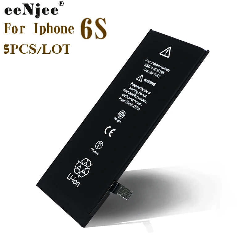 EENJEE 5 шт. батарея для телефона Iphone 6S завод 3 8 в 1750 мАч Оригинал IC ORG Qlty 100% тест 0 цикл
