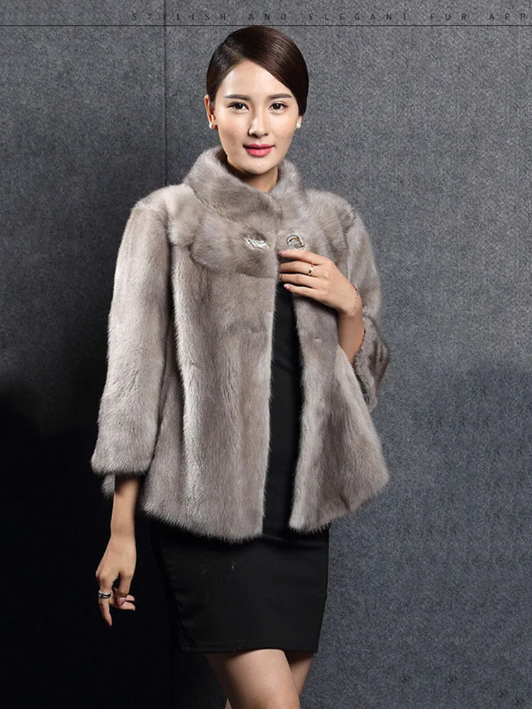 

Women Faux Mink Fur Jacket Protect The Animals Plus Size Casual Winter Warm Fluffy Shaggy Coat High Quality Fashion Full Pelt