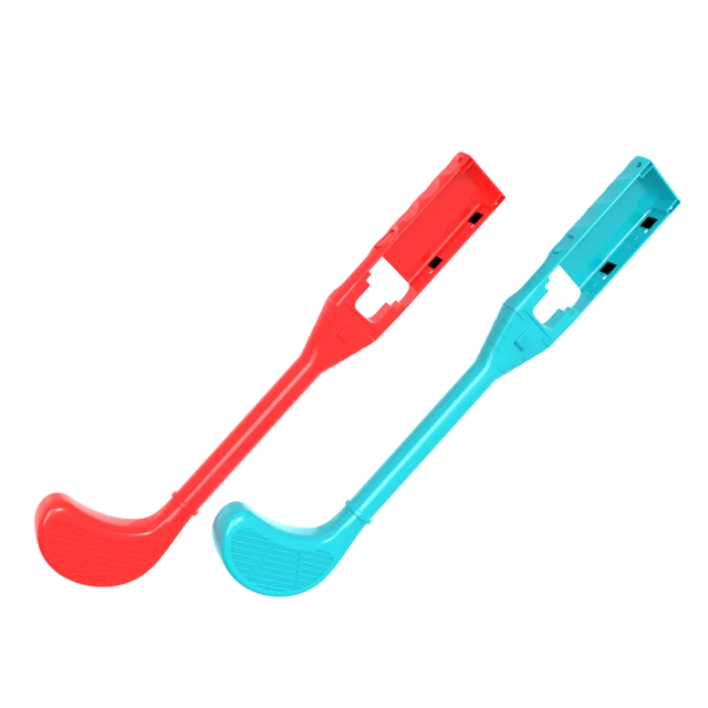Golf Grips Clubs 2 Pieces Set Compatible With Mario Golf Super Rush For Nintendo Switch Joy Pad Grips Switch Red Blue