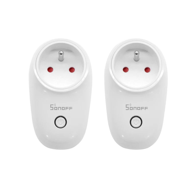 EU-E 2pcs SONOFF S26 Wifi умная розетка беспроводной пульт дистанционного управления смарт-переключатель умная розетка Совместимость с Amazon Alexa для Google Home - Комплект: EU-E 2pcs