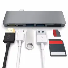 EASYA Thunderbolt 3 Адаптер Тип C к HDMI концентратор для samsung DEX станция USB-C док-станция с PD SD/TF кард-ридер USB 3,0 порт