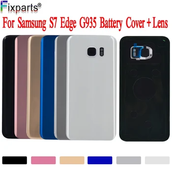 

For SAMSUNG Galaxy S7 Edge G935F Back Battery Cover With Camera Lens Door Rear Glass Housing Case For SAMSUNG Galaxy S7Edge