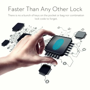 

Fingerprint Lock Electronic Smart Keyless Door Padlock Biometric Waterproof USB