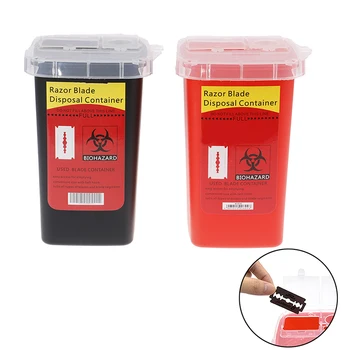 

Barber Accessories Disposal Container Case Waste Blade Storage Box Tattoo Blade Syringe Needle Trash Curly Hair Collector