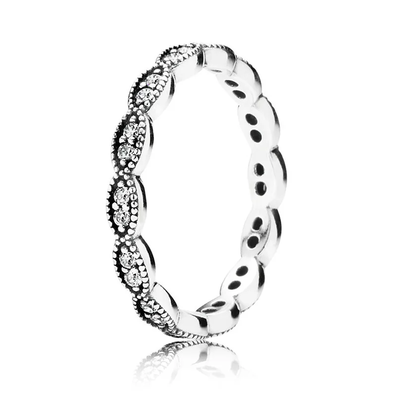 Кольцо на палец в форме сердечко серебряного цвета для женщин, европейская оригинальная Корона, изящные кольца на палец, свадебные украшения, 50 стилей, Прямая поставка