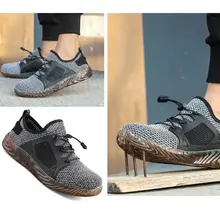 Популярная теннисная обувь со стальным наконечником, защитная обувь для мужчин, анти-пирсинг, износостойкая, MVI-ing