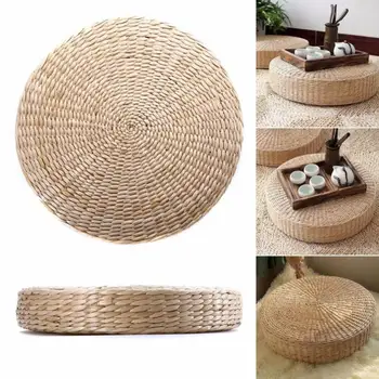 

Mat Chair Straw Weave Yoga Floor Round Seat Cushion Chair Seat Dining Room Handmade Zen Outdoor Furniture 40*6cm Pad Beige
