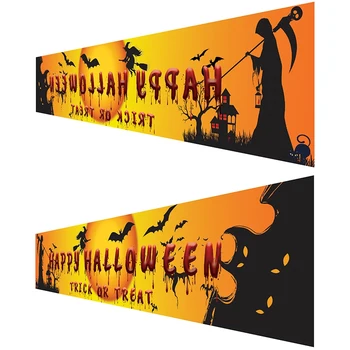 

Halloween Party Banner Pull Flag Holiday Decoration Background Cloth Banner Pull Flag Decoration