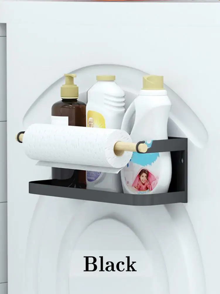 Magnetic Refrigerator Spice Steel Rack Kitchen Spice Jars Shelf Paper Towel Hang Holder Food Storage Shelves Organizer